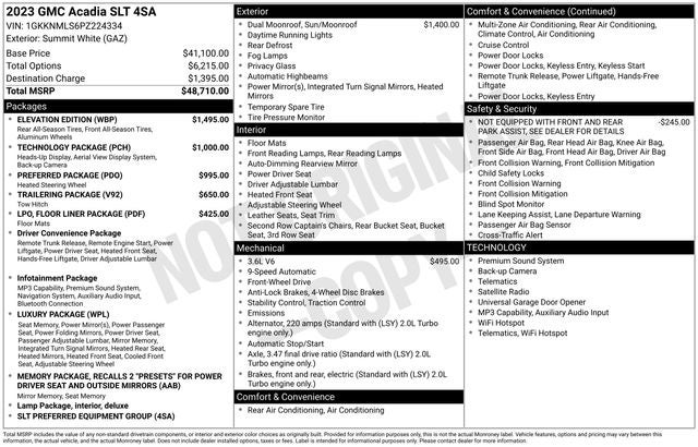 2023 GMC Acadia SLT