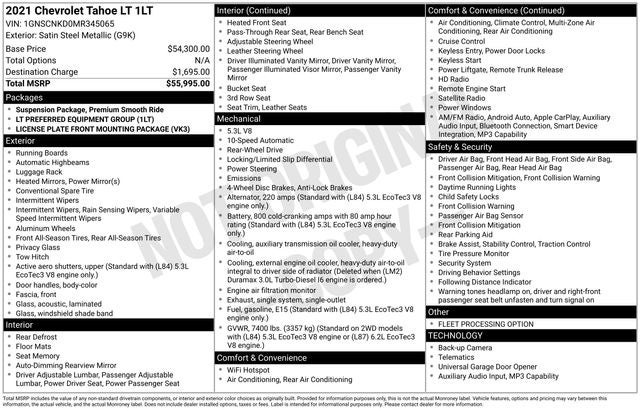2021 Chevrolet Tahoe LT
