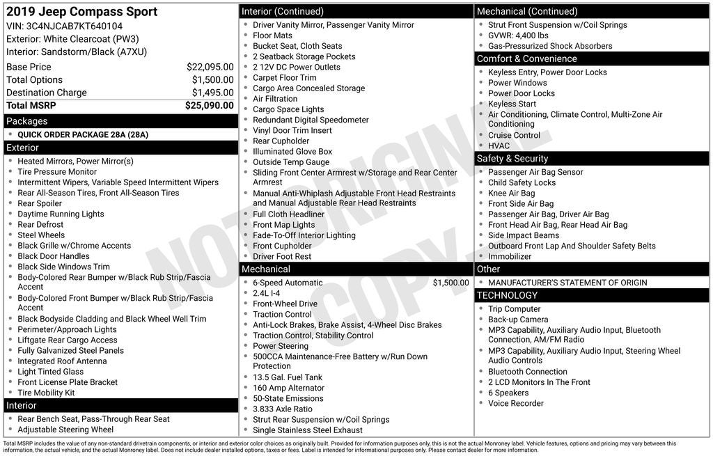 2019 Jeep Compass Sport