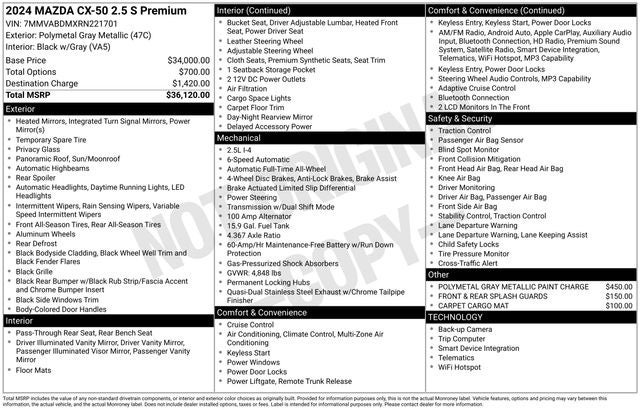 2024 Mazda Mazda CX-50 2.5 S Premium Package