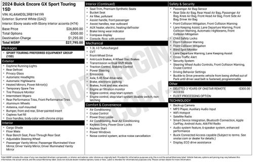 2024 Buick Encore GX Sport Touring