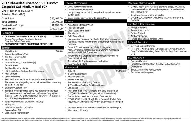 2017 Chevrolet Silverado 1500 Custom