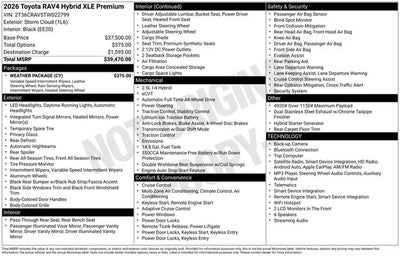 2026 Toyota RAV4 XLE Premium