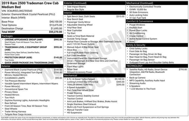 2019 RAM 2500 Tradesman