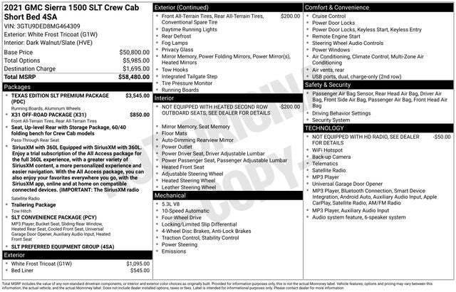 2021 GMC Sierra 1500 SLT