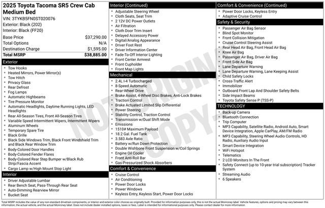 2025 Toyota Tacoma SR5