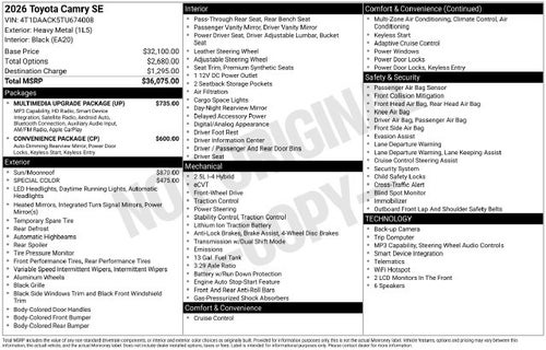 2026 Toyota Camry Base