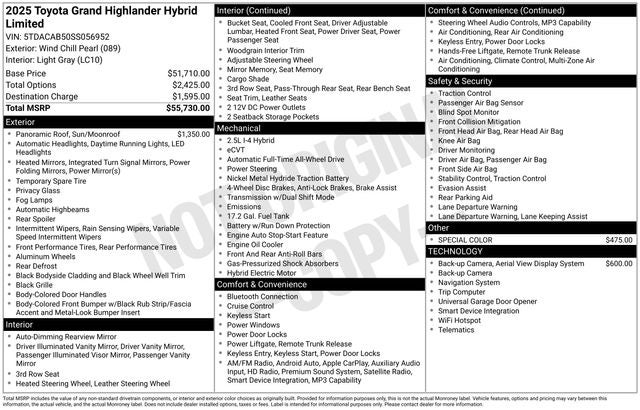 2025 Toyota Grand Highlander Hybrid Limited
