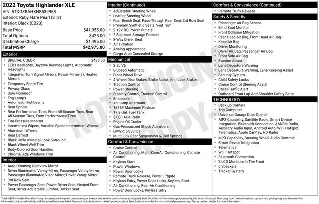 2022 Toyota Highlander XLE