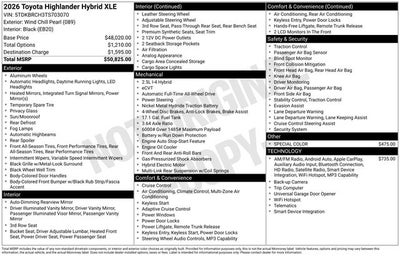 2026 Toyota Highlander Hybrid XLE