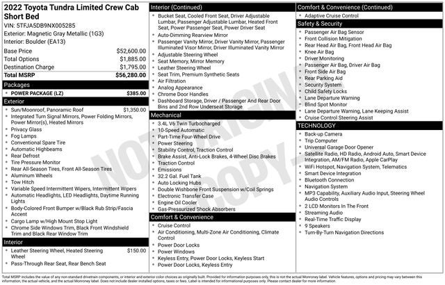 2022 Toyota Tundra Limited