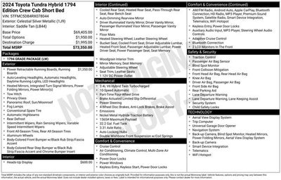 2024 Toyota Tundra Hybrid 1794 Edition