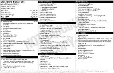 2025 Toyota 4Runner SR5