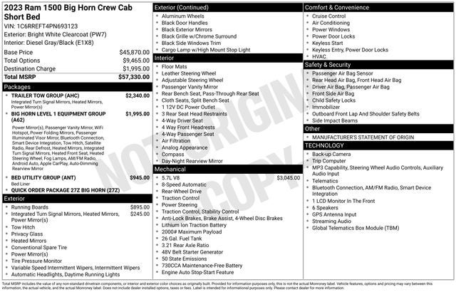 2023 RAM 1500 Big Horn/Lone Star