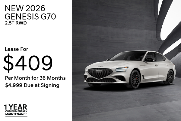 New 2026 Genesis G70 2.5T RWD