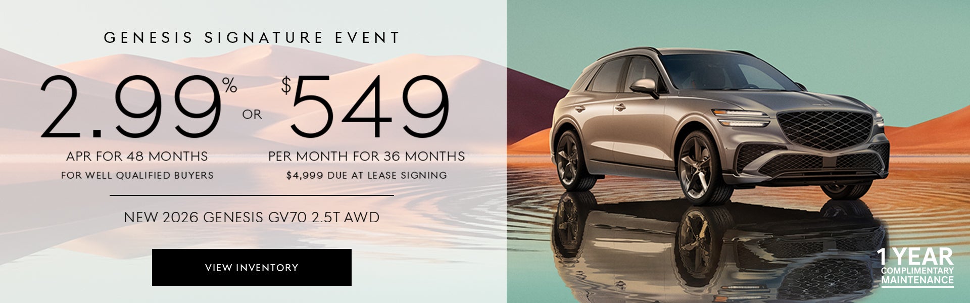 New 2026 Genesis GV70 2.5T AWD