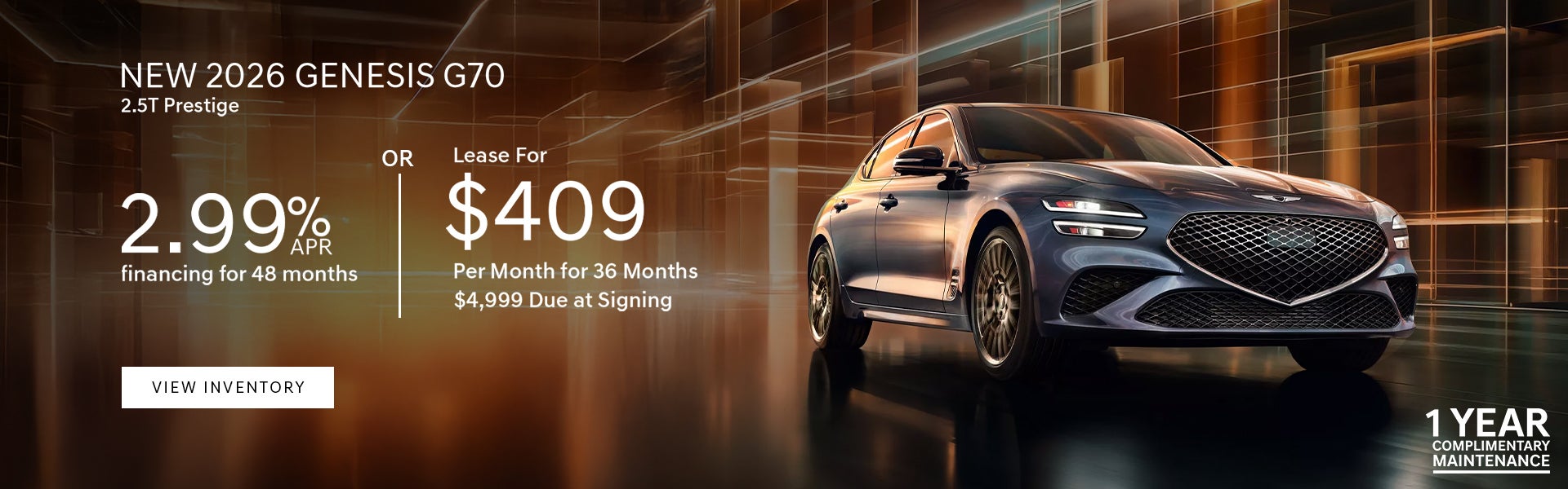 2026 Genesis G70 2.5T Prestige