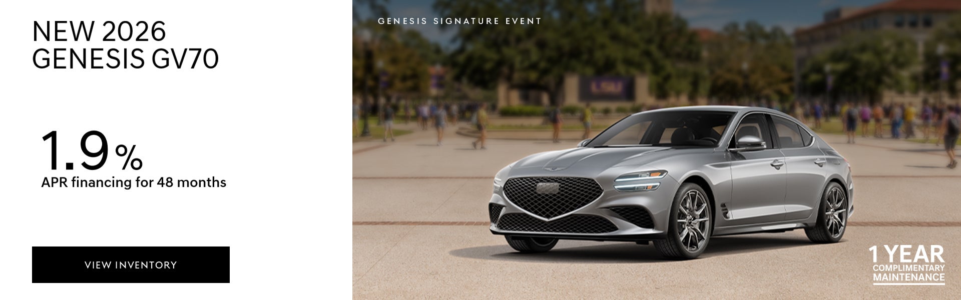 New 2026 Genesis GV70 APR offer in Baton Rouge, LA.