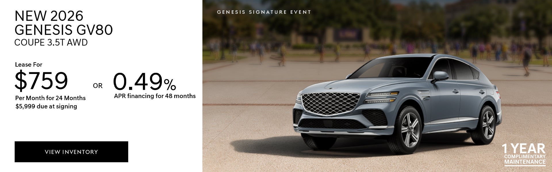 New 2026 Genesis GV80 Coupe lease or APR offer in Baton Roug