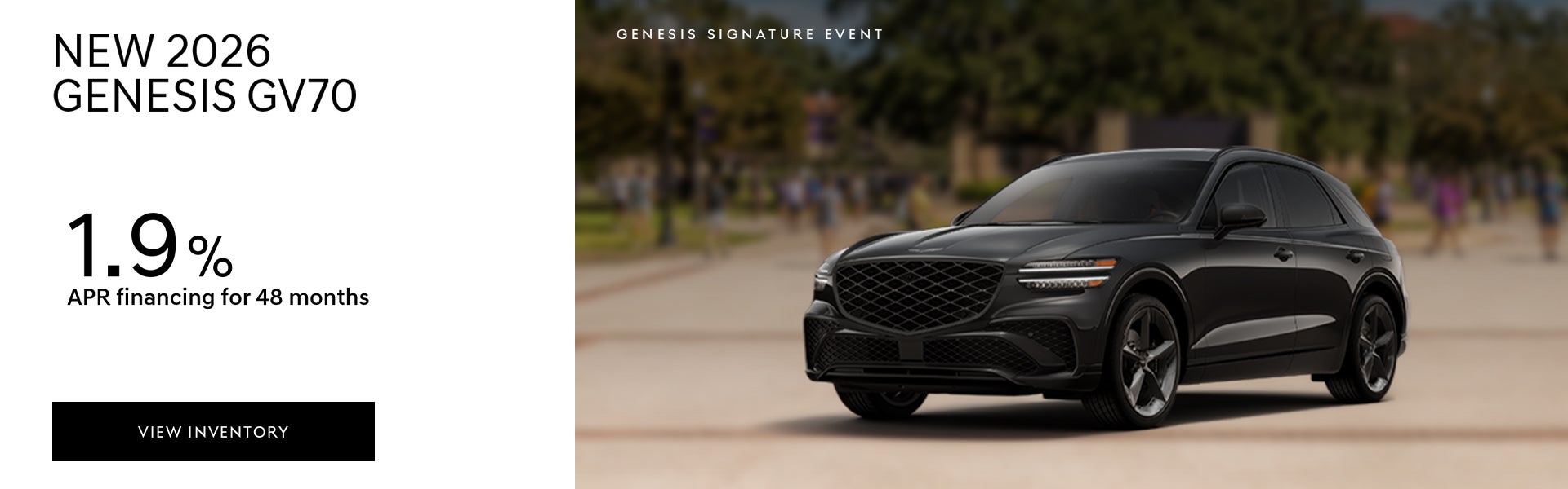 New 2026 Genesis GV70 APR offer in Baton Rouge, LA.