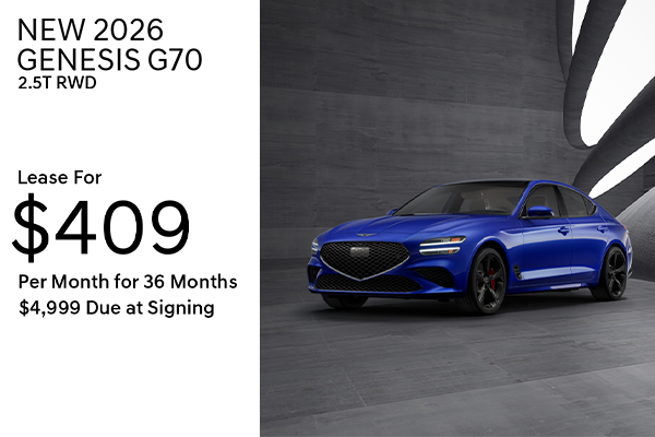 New 2026 Genesis G70 2.5T RWD