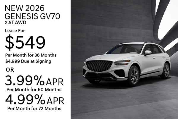 New 2026 Genesis GV70 2.5T AWD