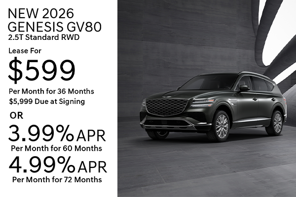 New 2026 Genesis GV80 2.5T Standard RWD