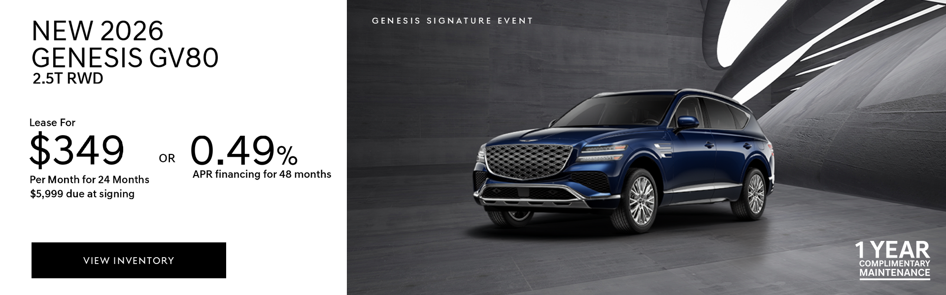 New 2026 Genesis GV80 2.5T RWD