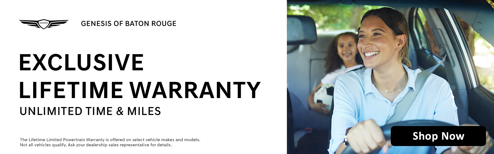 Lifetime warranty on eligible vehicles across USA and Canada